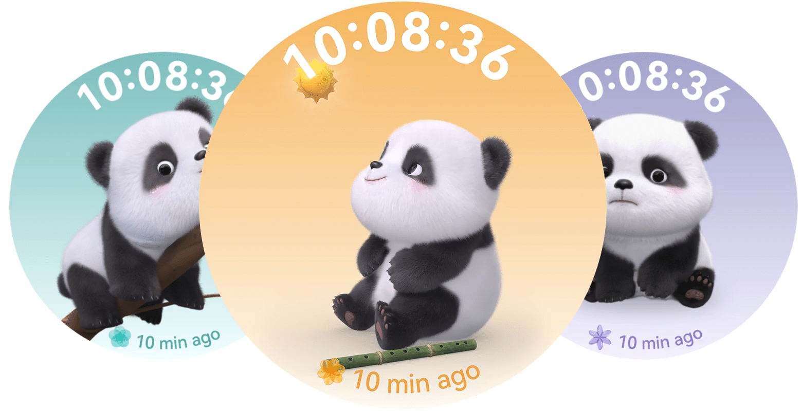 HUAWEI WATCH GT 5 Pro's panda watch faces show how you're feeling in the moment