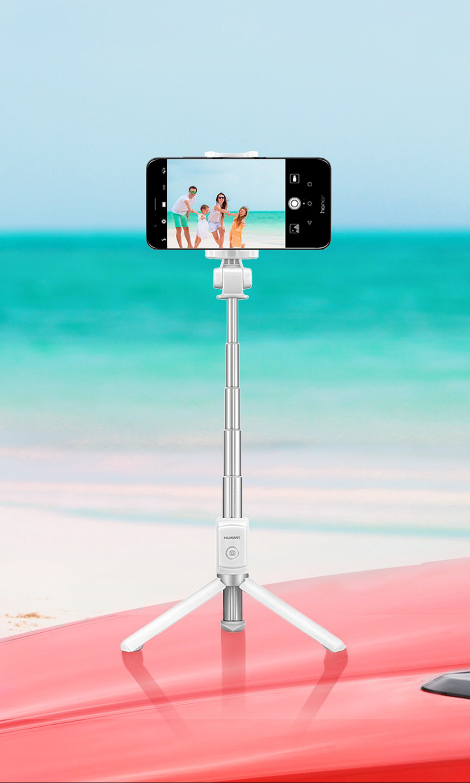 Festnight Huawei AF15 Selfie Stick Stativ Portable Wireless BT3.0 Einbeinstativ für iOS Android Huawei iPhone X 8 Samsung S9 Plus Smartphone 