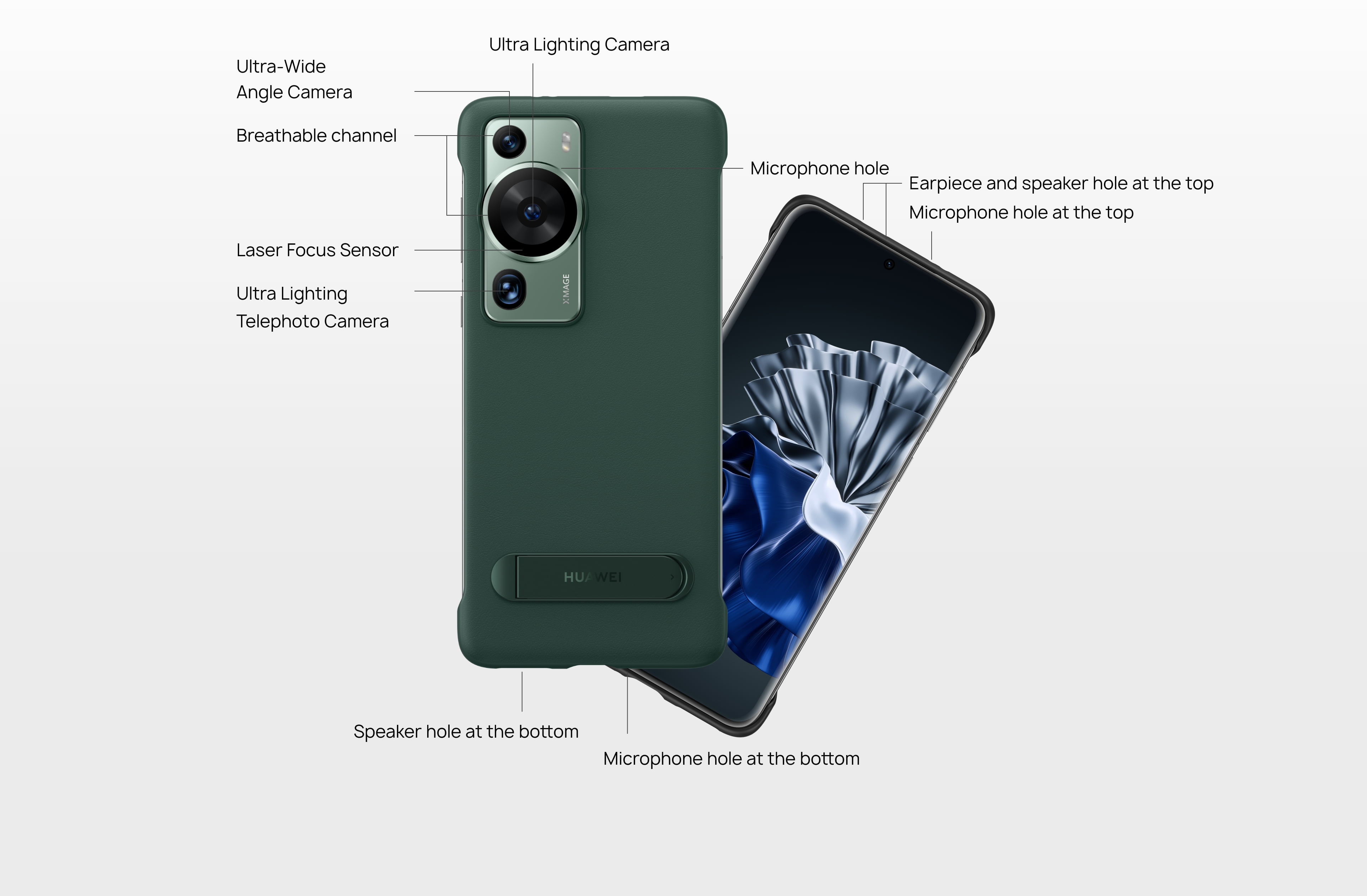 HUAWEI P60 | P60 Pro Stand PU Case Camera