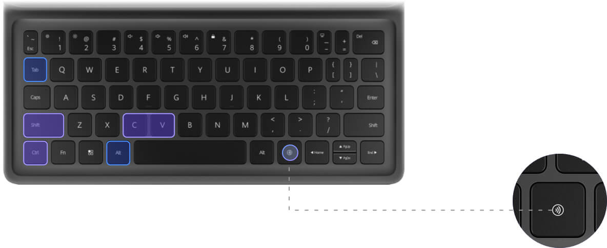 HUAWEI Smart Keyboard (Compatible with HUAWEI MatePad 11-inch 2023) shortcuts