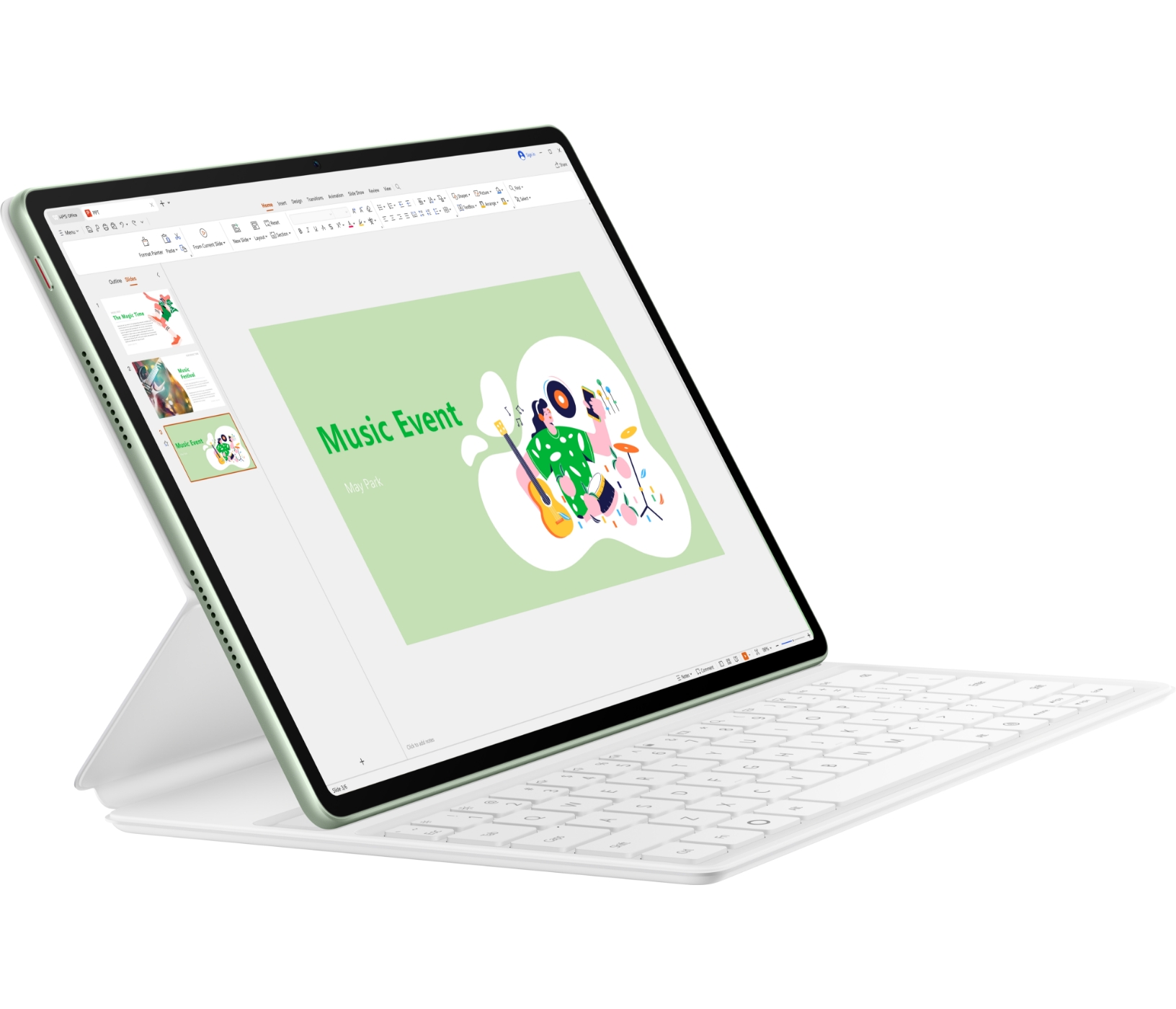 HUAWEI Smart Magnetic Keyboard (Compatible with HUAWEI MatePad 12 X) Show the side angle, tablet and keyboard connection function