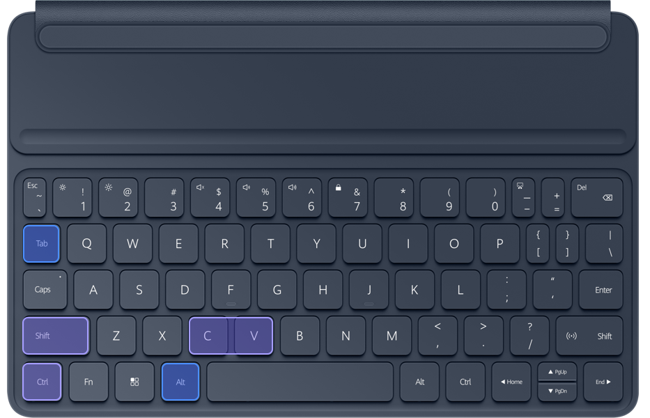 Huawei magnetic keyboard shortcuts