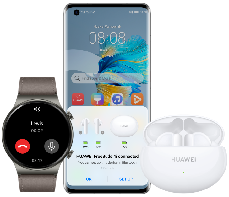 Audífonos Bluetooth Inalámbricos Huawei FreeBuds 4i In ear True Wireless  Gris