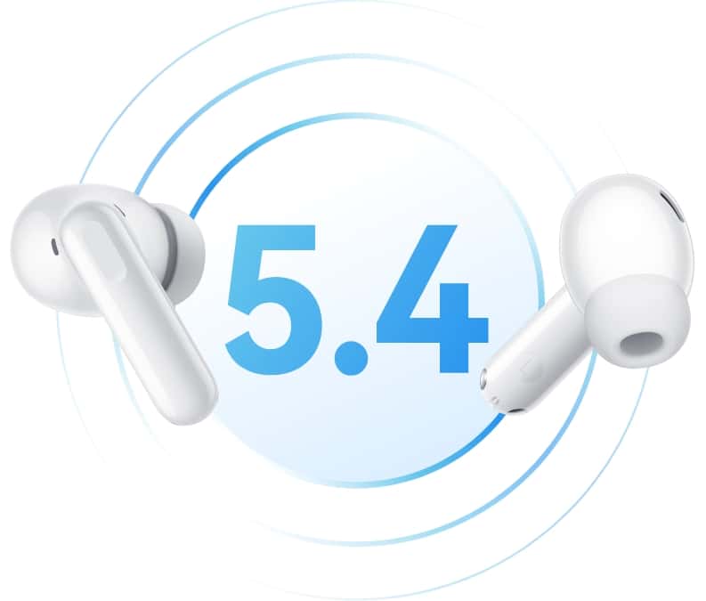 Shows the Bluetooth 5.4 on HUAWEI FreeBuds SE 4 ANC with the two earbuds