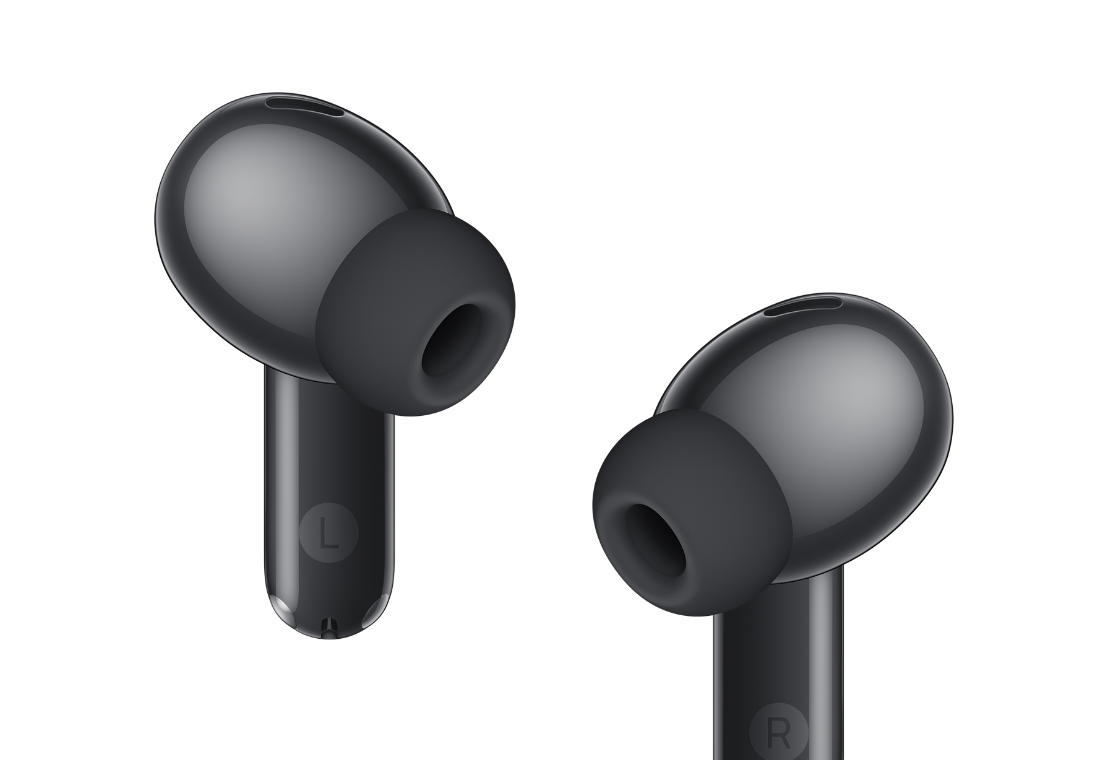 Shows the two colour options and the white charging case for HUAWEI FreeBuds SE 4 ANC