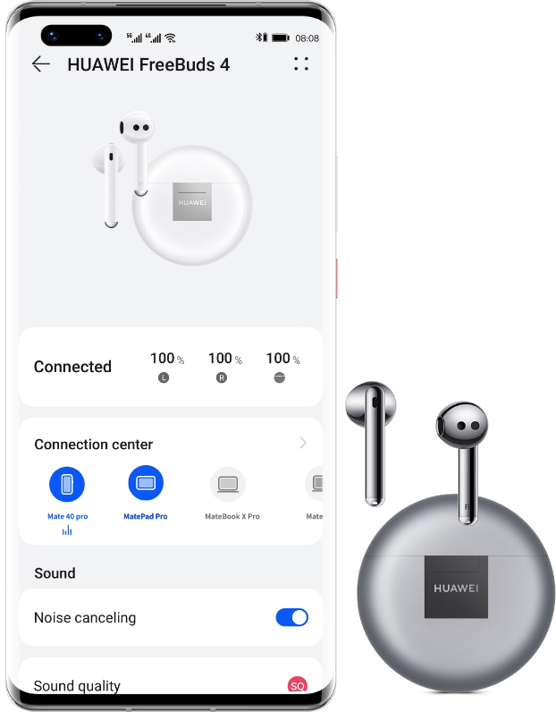 connecting huawei earbuds