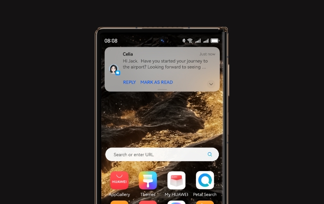 HUAWEI Mate XT | ULTIMATE DESIGN in single screen, showing the interface of pop-up window