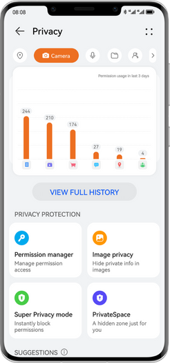 Centrul de confidentialitate HUAWEI Mate 50 Pro