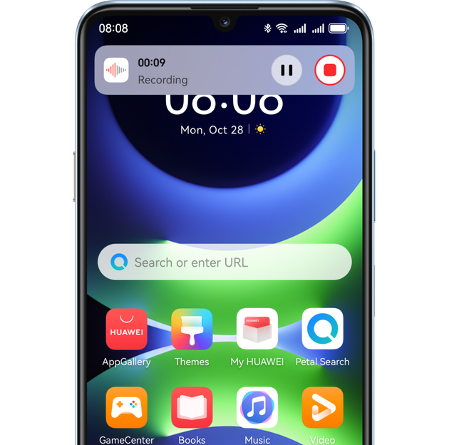 Live view screen on HUAWEI nova Y72S