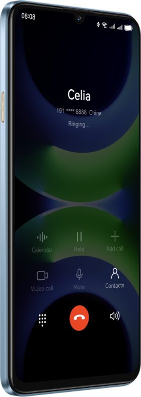 Calling screen on HUAWEI nova Y72S