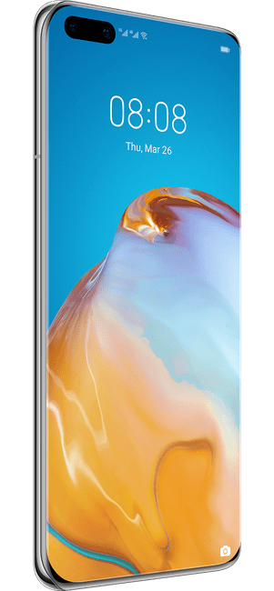 huawei p40 pro silver frost colour left side