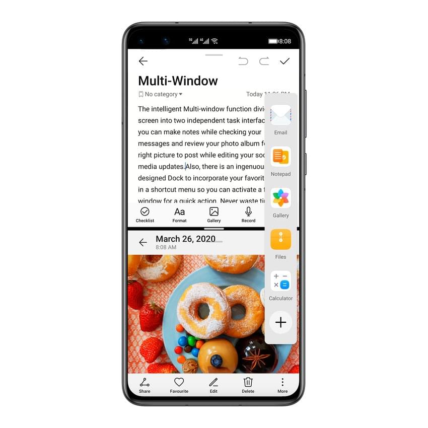 huawei p40 floating window and split screen