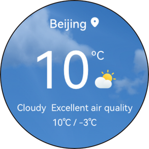 HUAWEI P50 Pocket Cover Screen Weather Beijing