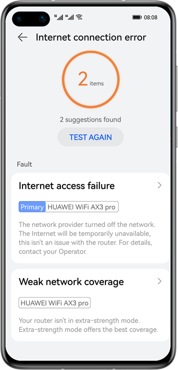 HUAWEI WiFi AX3 Pro smart diagnostics
