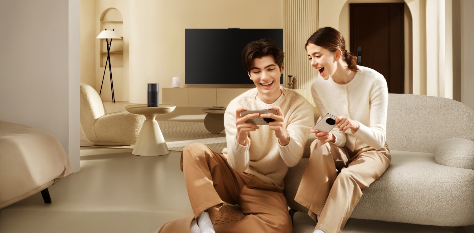 The creative shot of HUAWEI WiFi Mesh X1 Pro, showing the wifi speed boost.