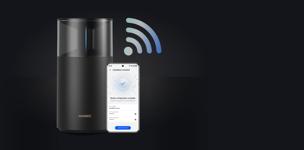 The creative shot of HUAWEI WiFi Mesh X1 Pro, showing the wifi visualization map and diagnosis. 