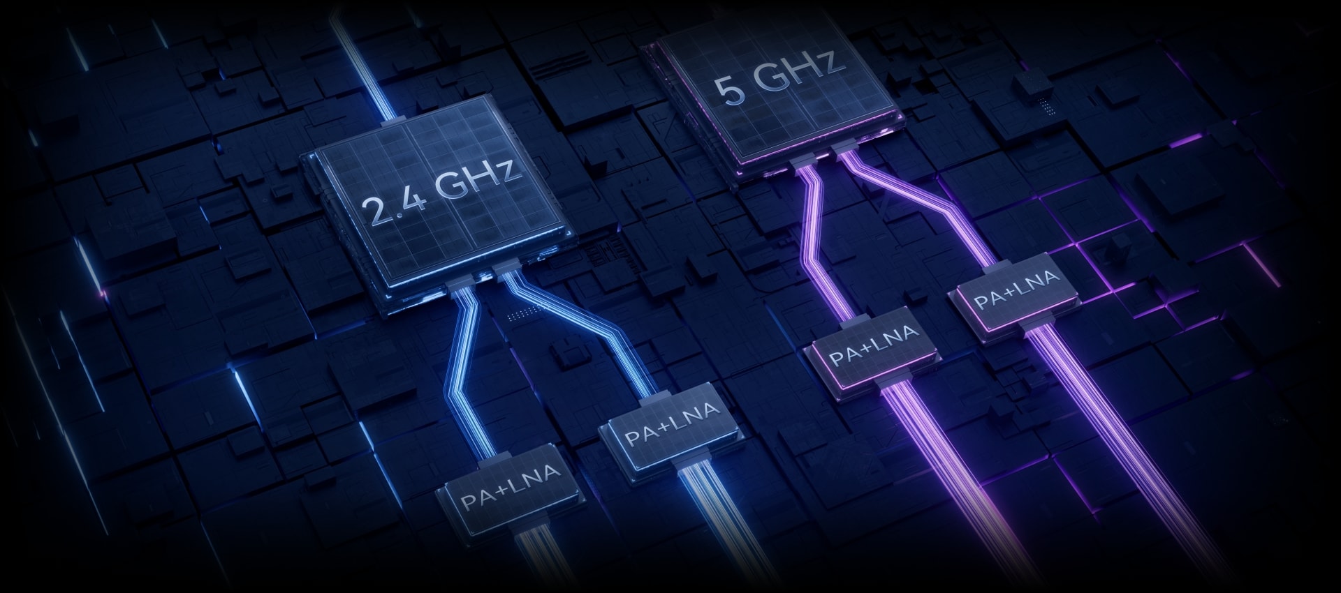 The creative shot of HUAWEI WiFi Mesh X1 Pro, showing the 4-channel-signal Amplification