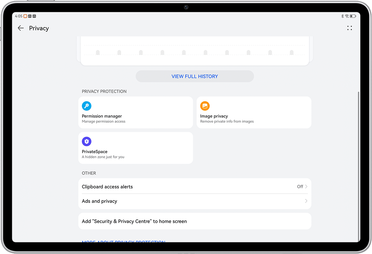 HUAWEI MatePad Air PaperMatte Edition privacy protection