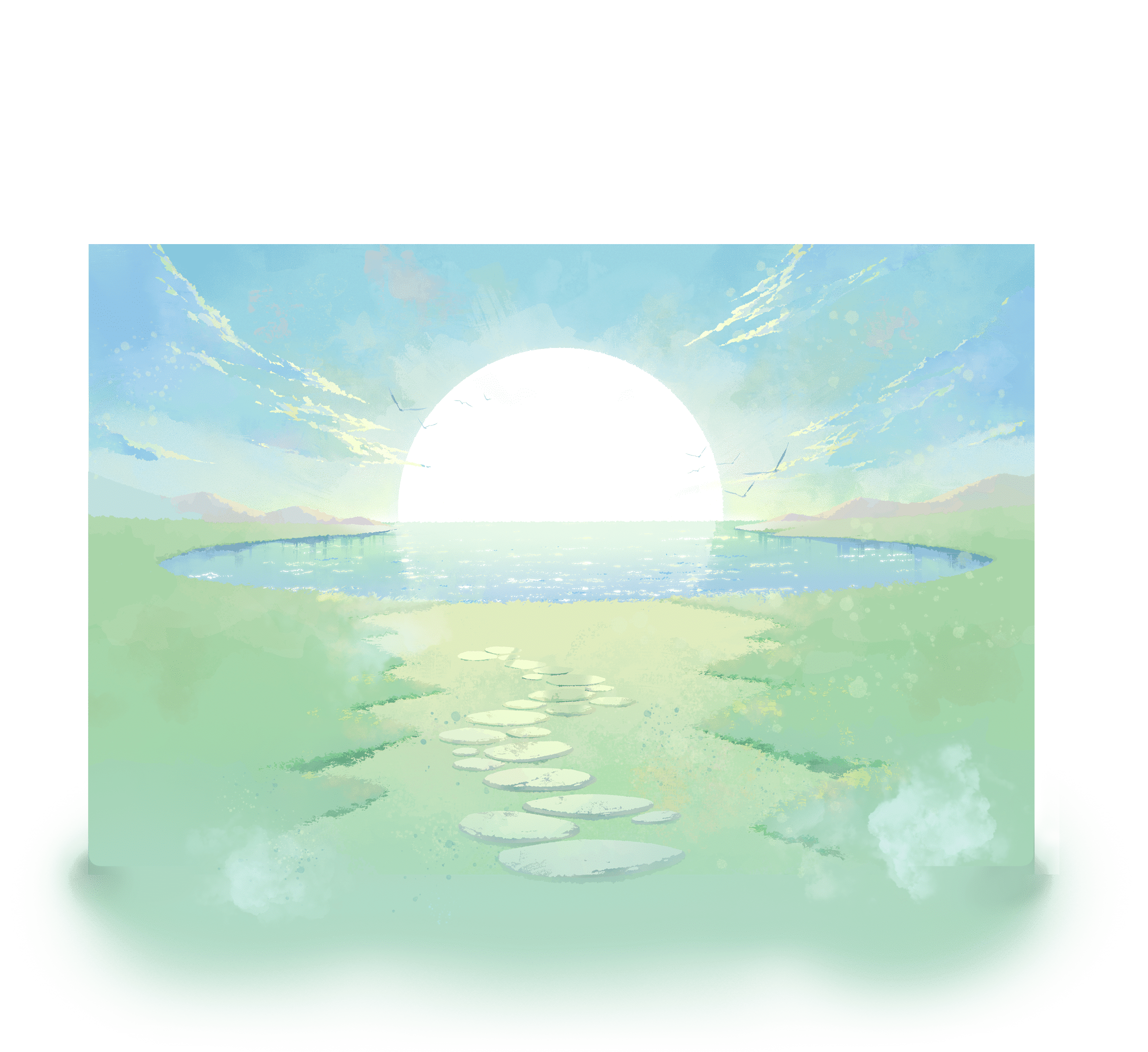 HUAWEI MatePad Pro 12.2-inch—a creative spring-themed artwork shown on the screen