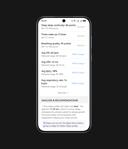 A front view of black HUAWEI Band 10, displaying sleep health-related data on the screen, which showcases the device's ability to comprehensively analyze sleep health