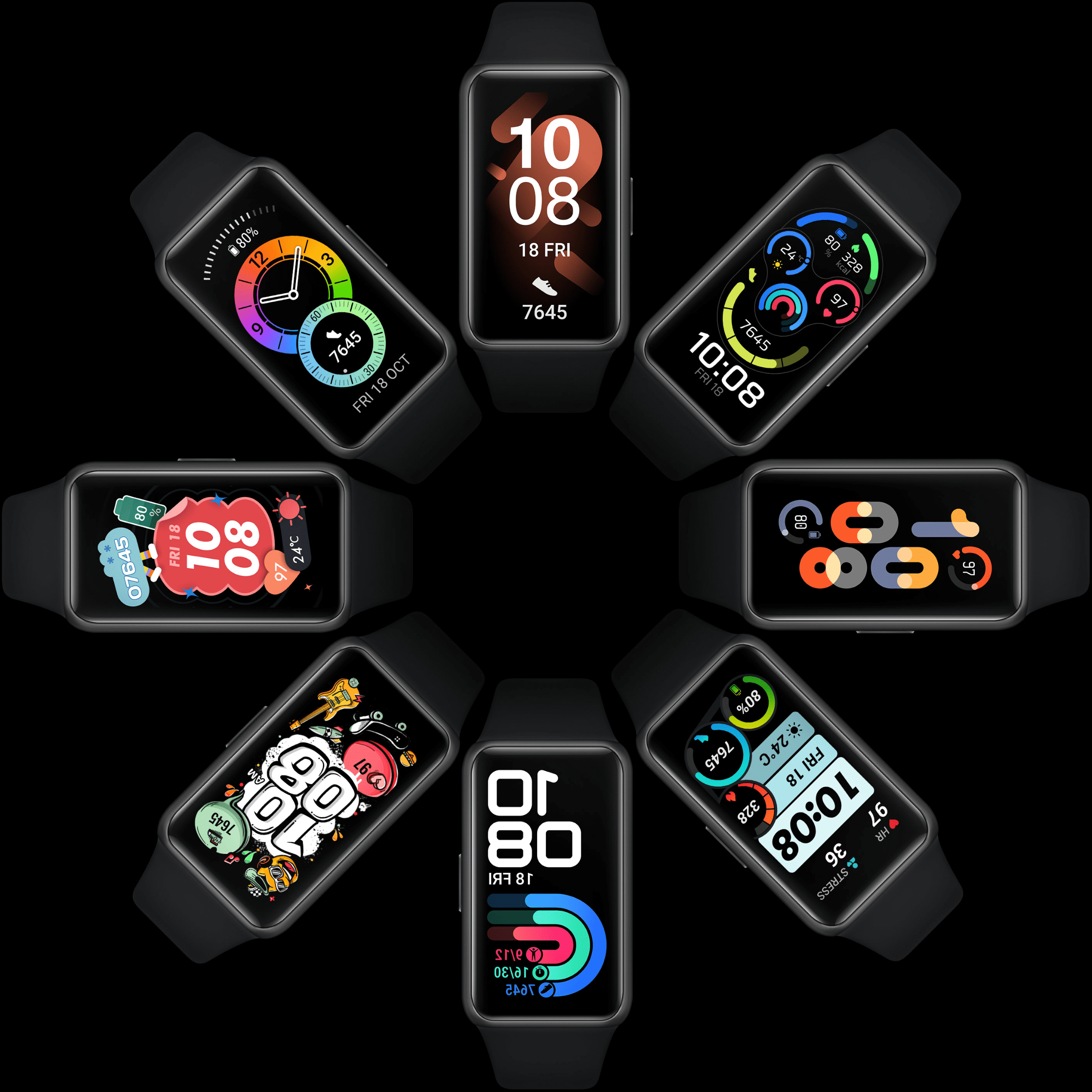 Huawei & Honor Band 6 / Band 7 / Band 8 Watchfaces