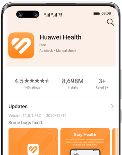 Huawei band 8 health app