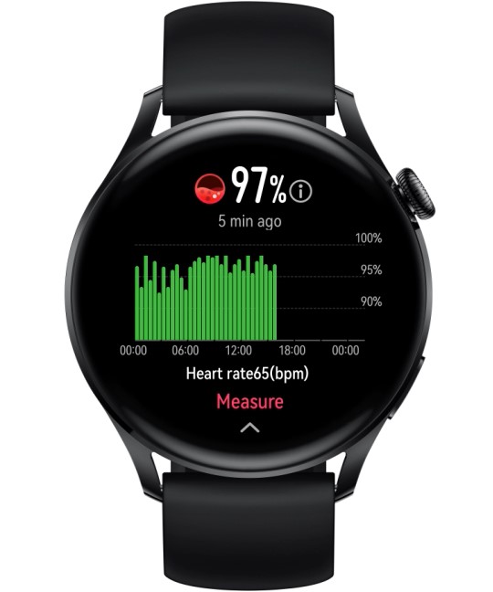  HUAWEI Reloj inteligente Watch 3 de 1.654 in, Pantalla AMOLED, Reloj inteligente, Duración de la batería de 3 días, Caja de acero  inoxidable dorada