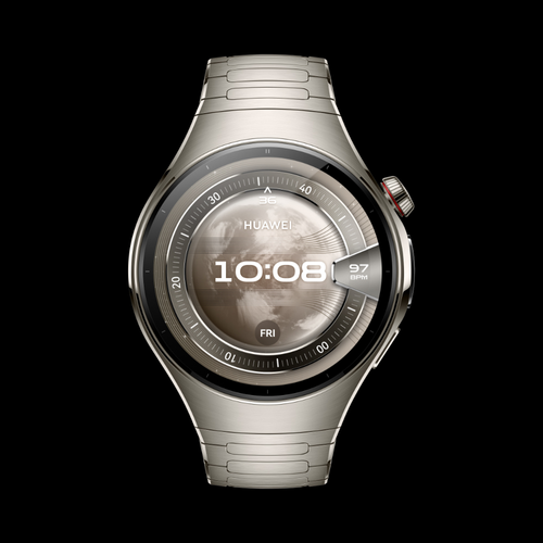 HUAWEI WATCH 5 46mm Silver, with aerospace-grade titanium case and titanium strap