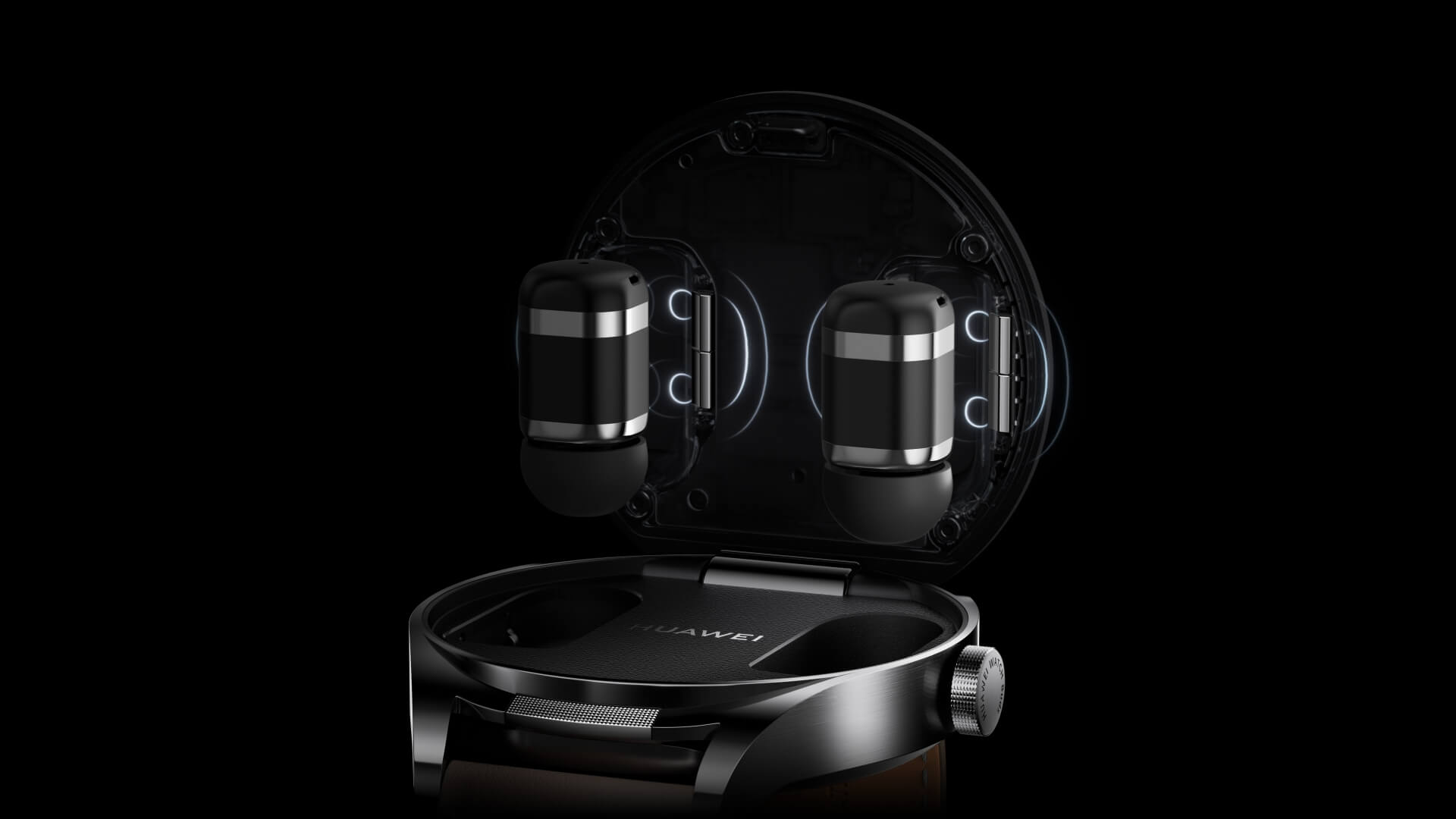 Huawei teases a smartwatch with built-in wireless earbuds