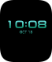 Shows the AOD watch face and panda watch face of HUAWEI WATCH D2 when the screen is off