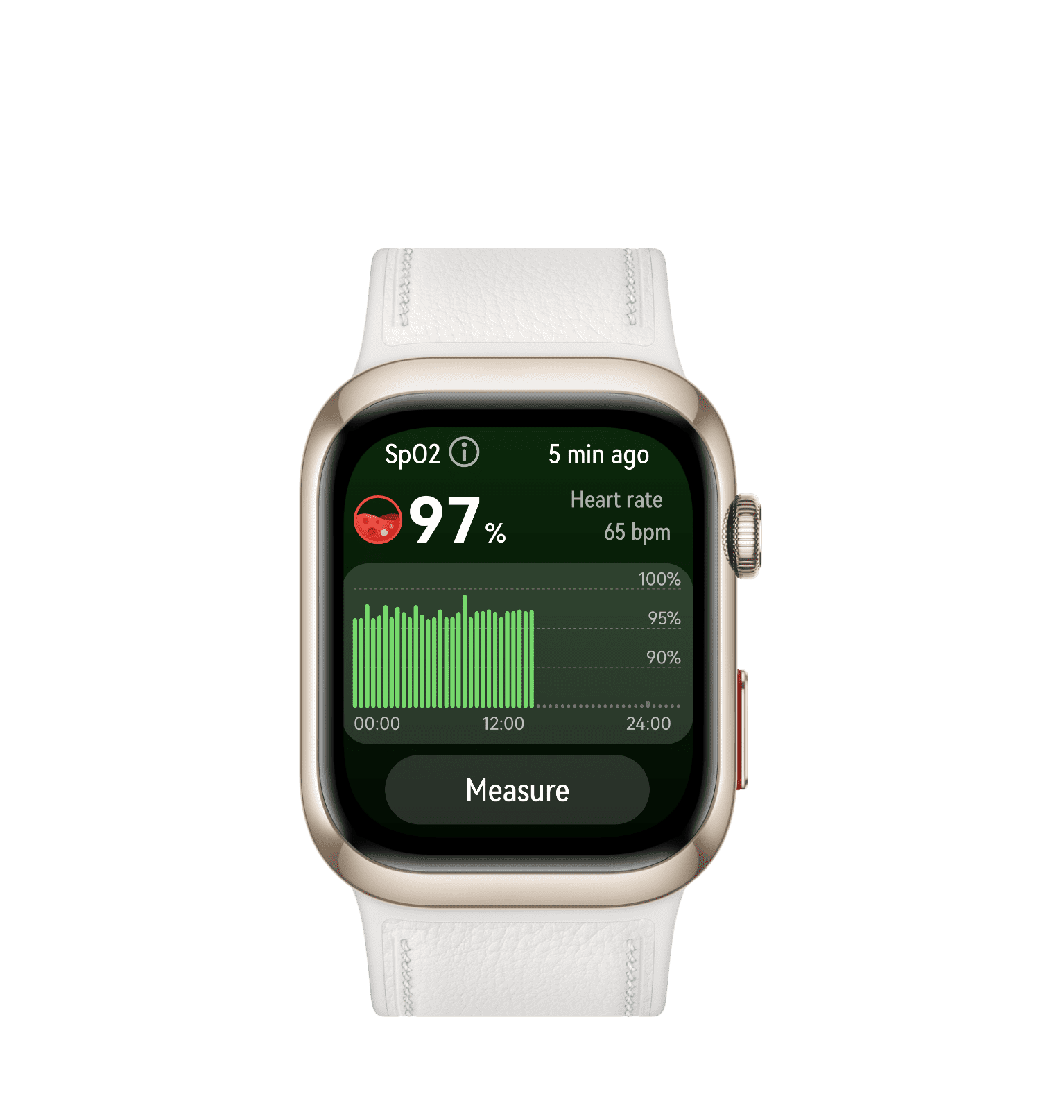 HUAWEI WATCH D2's interface,showing the SpO2 Monitoring feature