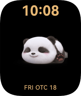 Shows the AOD watch face and panda watch face of HUAWEI WATCH D2 when the screen is off