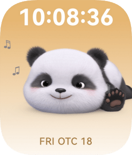 Shows the custom watch face,and panda watch face of HUAWEI WATCH D2 in normal state