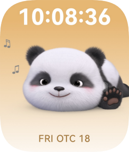 Shows the custom watch face,and panda watch face of HUAWEI WATCH D2 in normal state