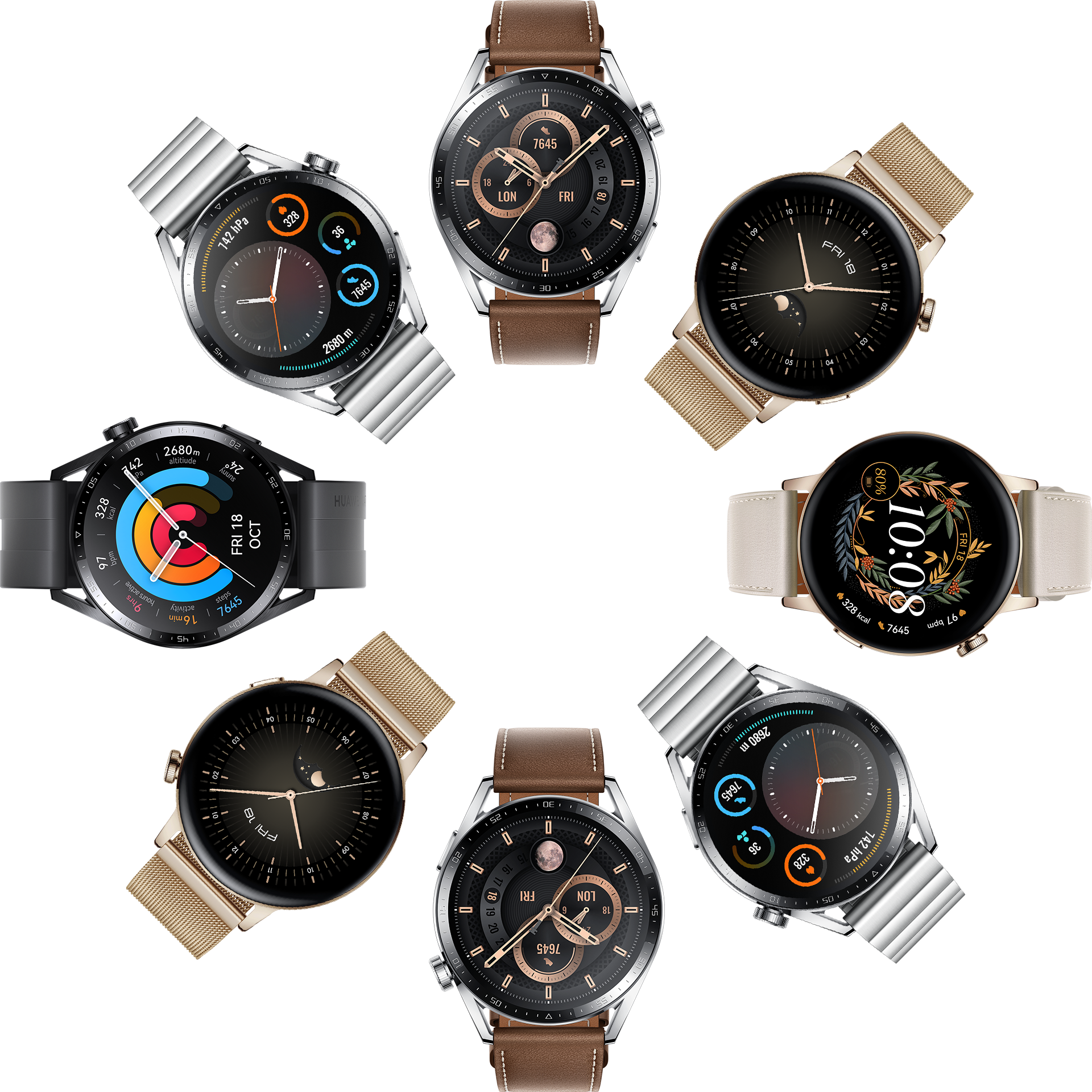 史上最も激安 HUAWEI ブラック スマートウォッチ 46mm 3 GT WATCH 時計 ...