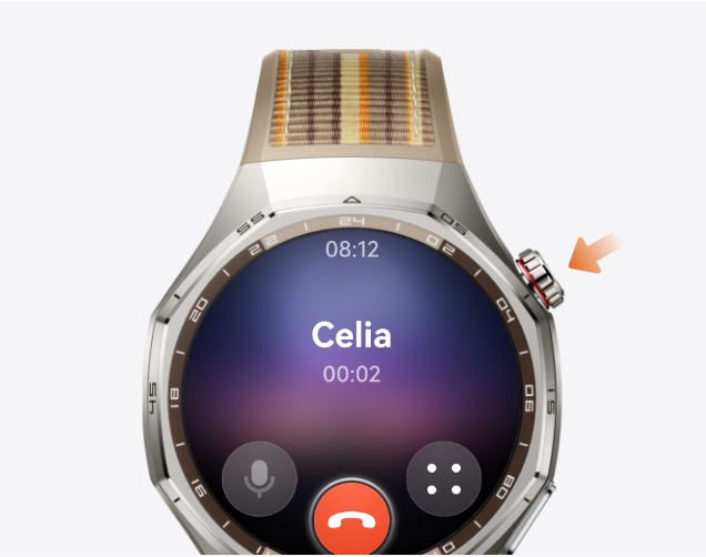 The Front view of HUAWEI WATCH GT 6 Pro shows emergency assistance function