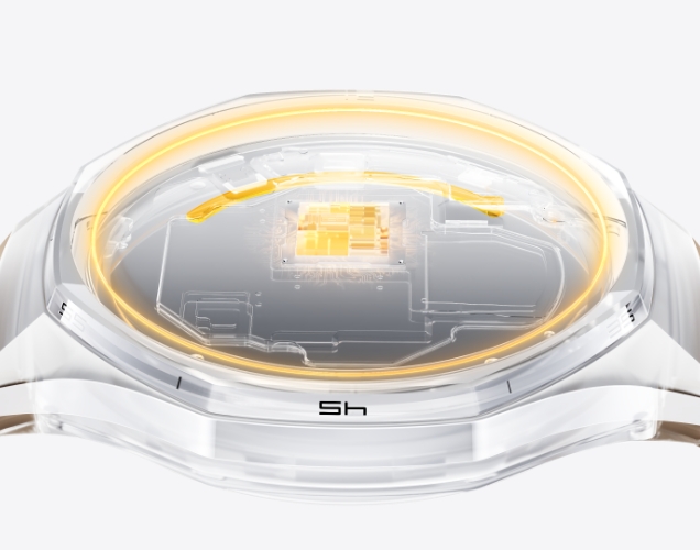 The internal structure of HUAWEI WATCH GT 6 Pro showcases HUAWEI Sunflower Positioning System