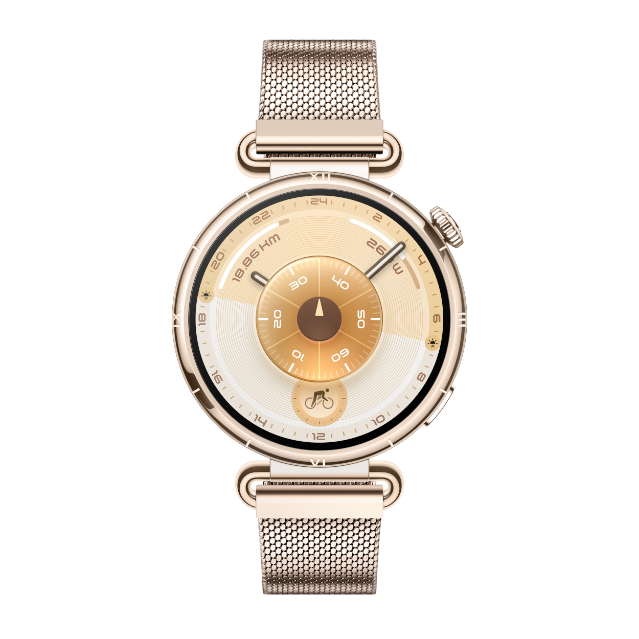 41mm HUAWEI WATCH GT 6 with gold milanese strap