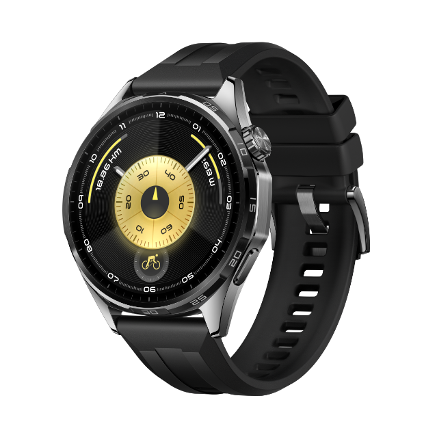 46mm HUAWEI WATCH GT 6 with black fluoroelastomer Strap