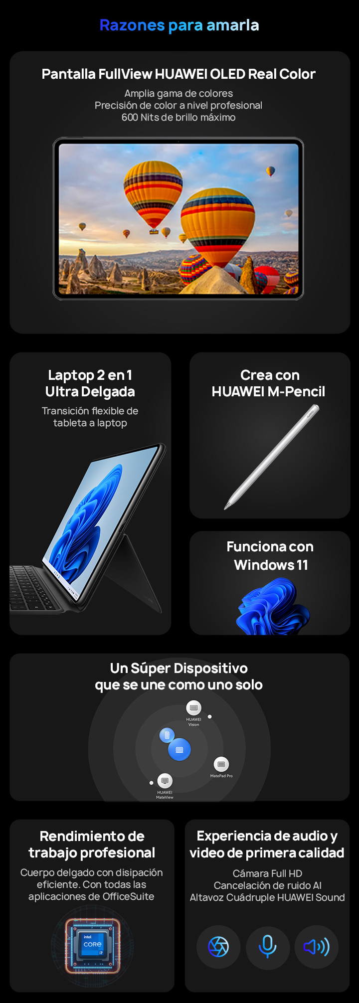 Huawei MateBook E: híbrido entre tablet y portátil con Windows 11,  procesadores Intel de 11ª generación y soporte para stylus por 940 dólares