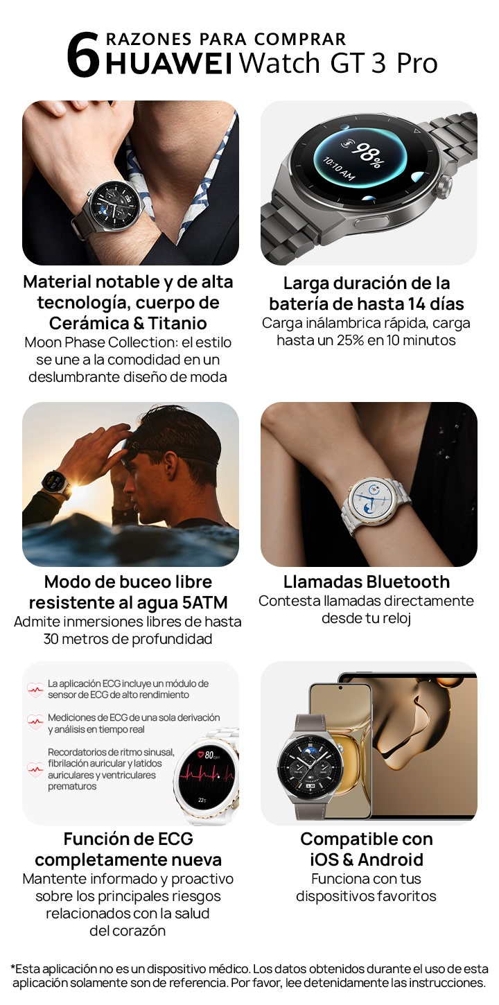 Las mejores ofertas en Relojes inteligentes sin marca Huawei Watch con  Bluetooth habilitado
