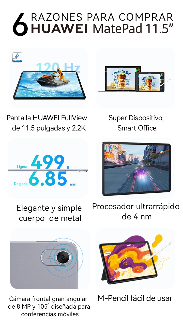 Tablet Huawei Matepad 11.5- 2.2K 11.6 pulgadas 128GB HUAWEI