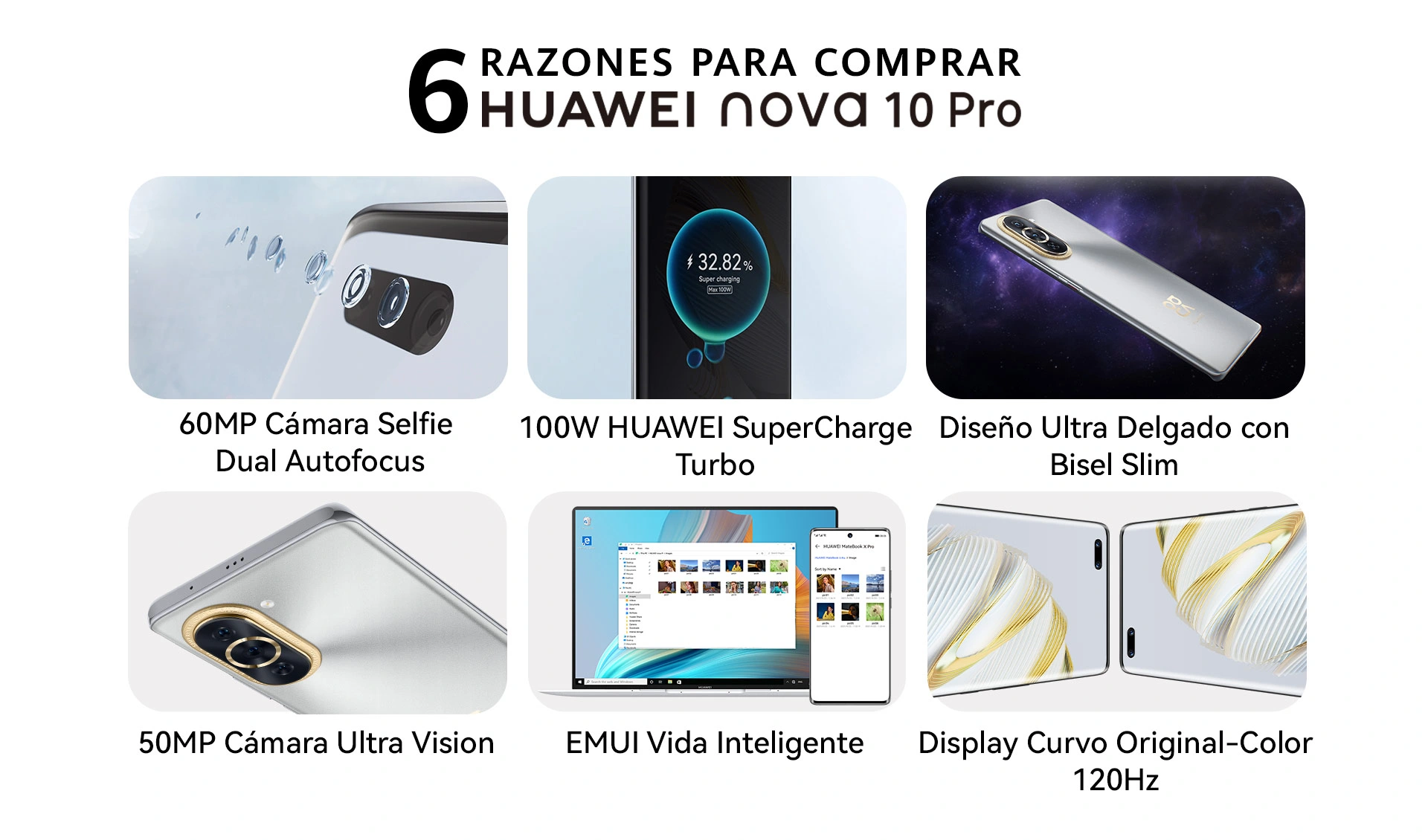 Celular Huawei Nova 10 SE 6.67 8GB RAM 128GB Silver - Promart