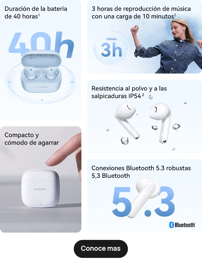 Auriculares Inalámbricos Huawei Freebuds Se 2 Bluetooth5.3 Ip54 40h con  Ofertas en Carrefour