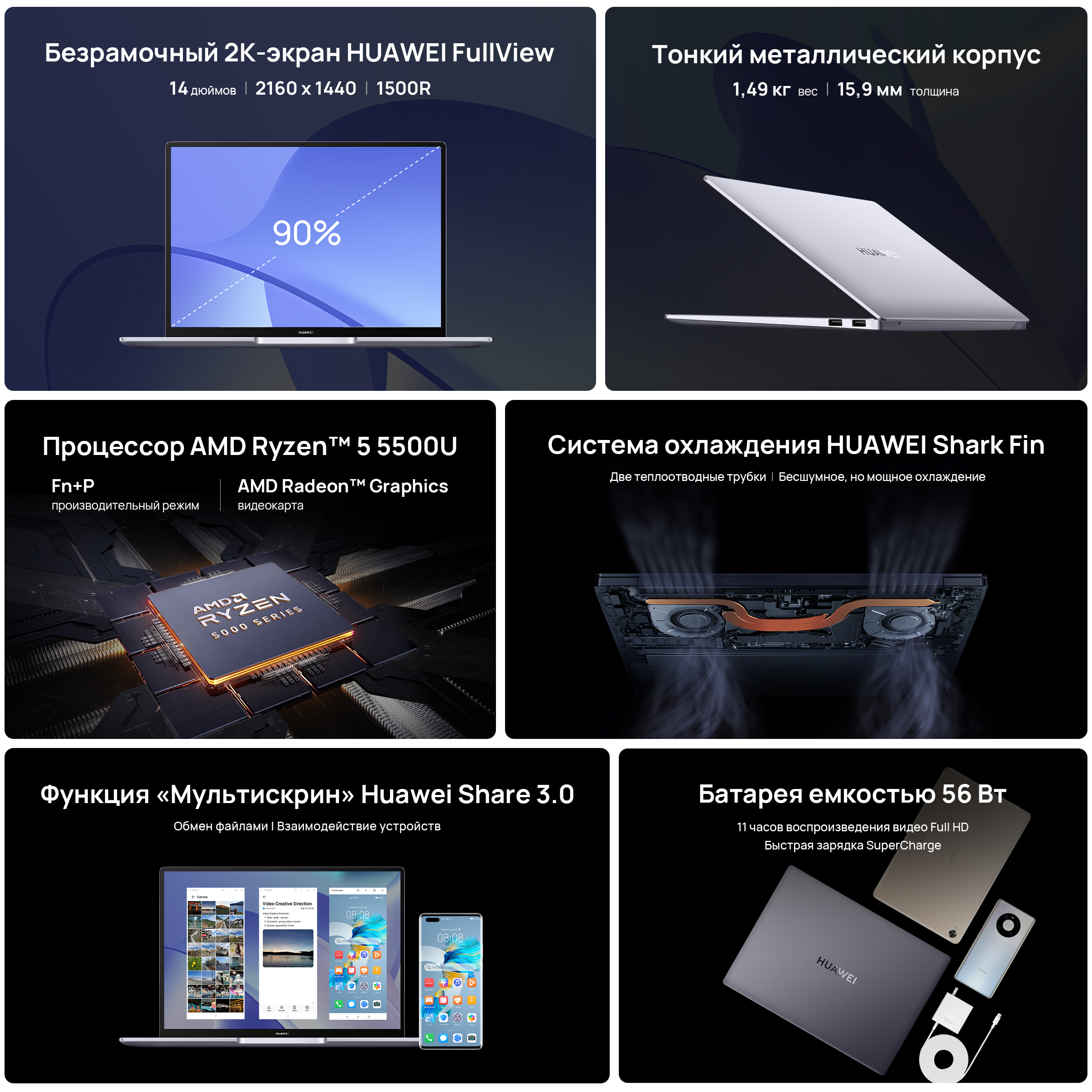 Купить ноутбук HUAWEI MateBook 14 AMD - HUAWEI Россия