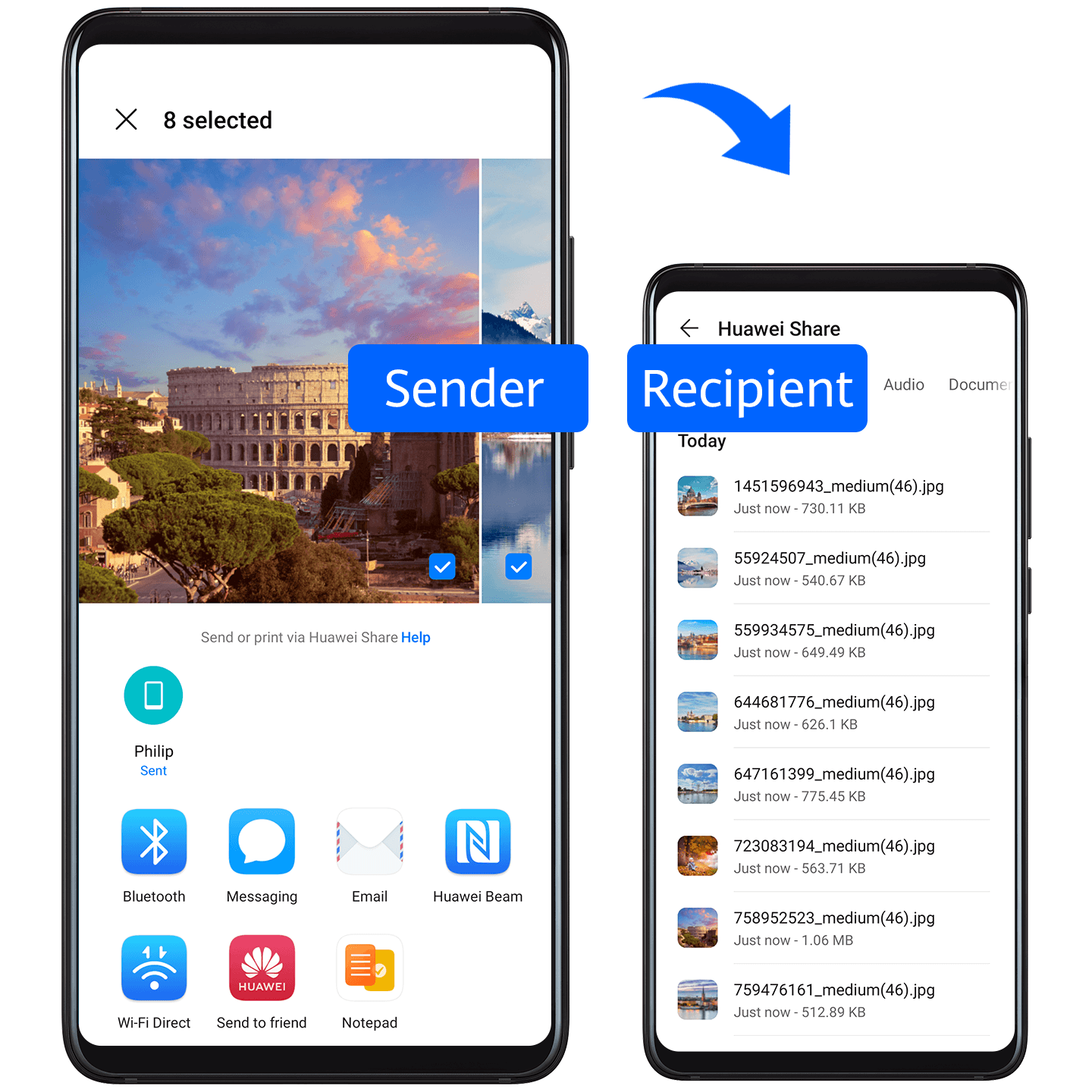 Datafree File Transfer Between Devices