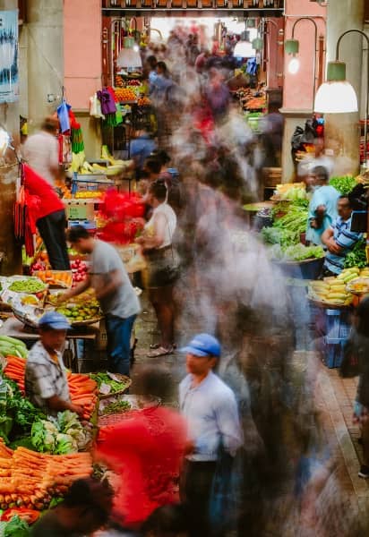 Early morning in the Mauritian Market