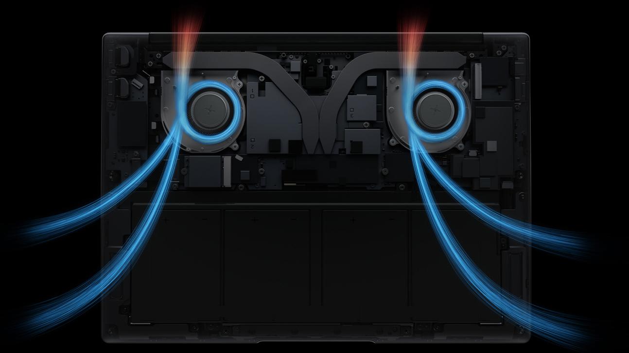 华为 matebook 14 双风扇散热