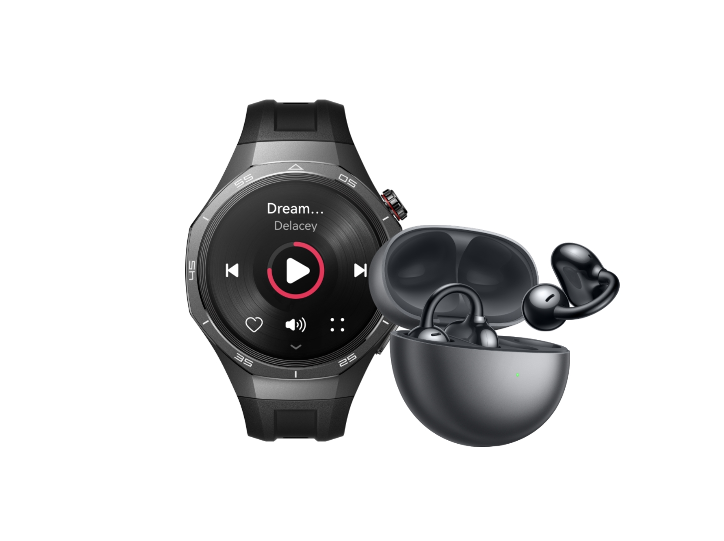 huawei mobile watch connected with hauwei earphones