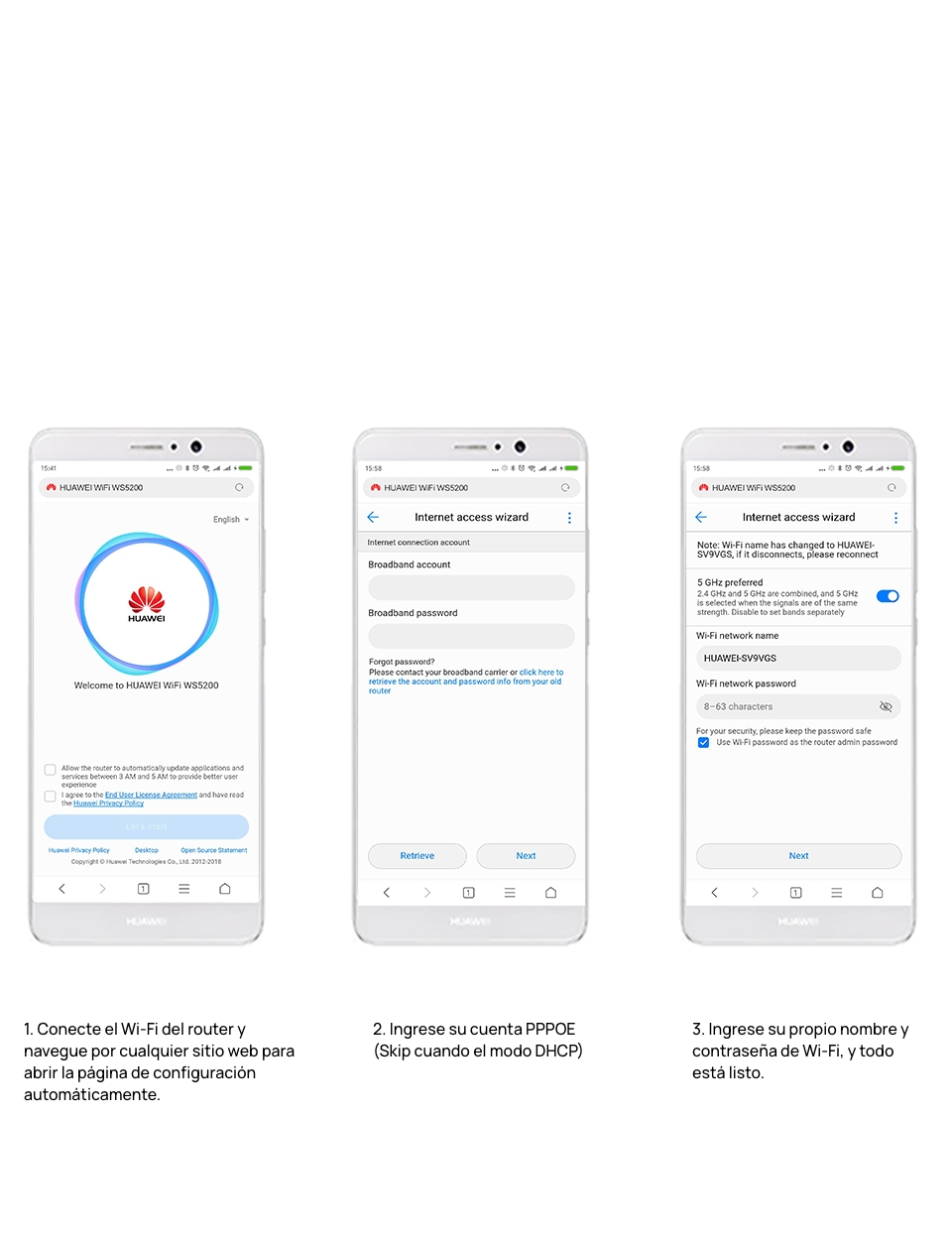 Configuración más fácil en 3 pasos con Smart Phone